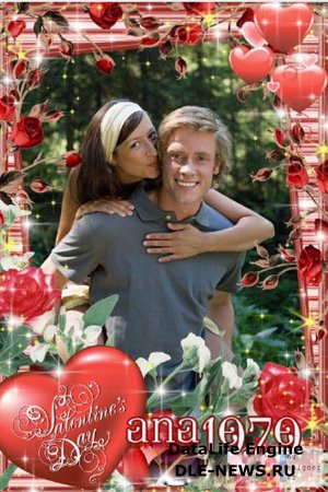 Рамка для фотошопа – Valentine’s Day .