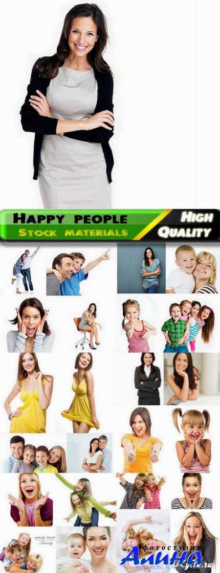 Happy people of all ages