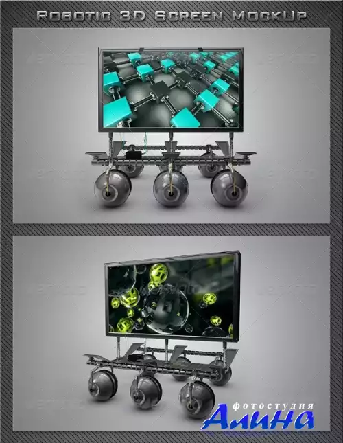 GraphicRiver Robotic 3D Screen MockUp