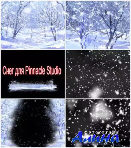 Футажи для Pinnacle Studio – Зимний лес и снег