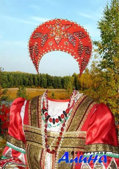 Женский шаблон для фотошопа – Русская красавица